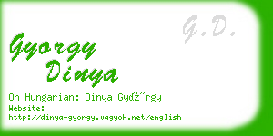 gyorgy dinya business card